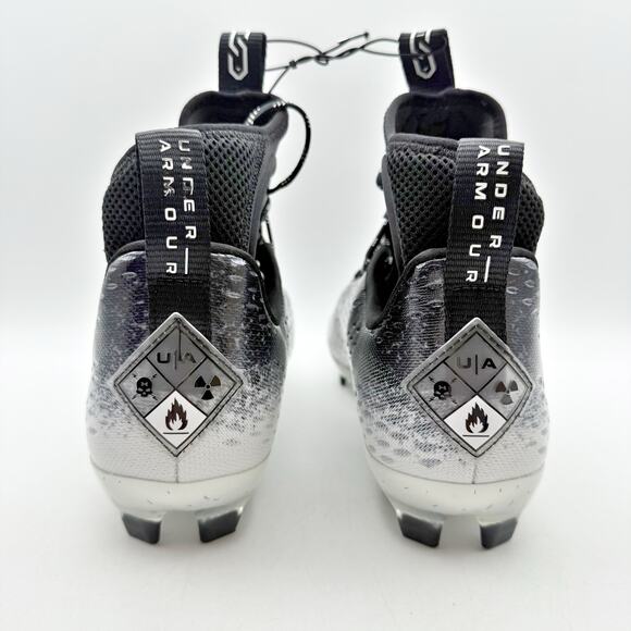 Under Armour Mens Spotlight Lux Mc 2.0 Football Cleats US 10 Black White NWOB - Picture 8 of 12